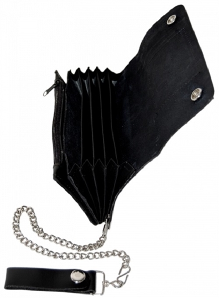 Leather Wallet with Belt Chain