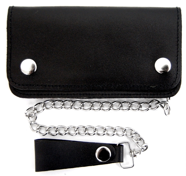 Leather Wallet with Chain