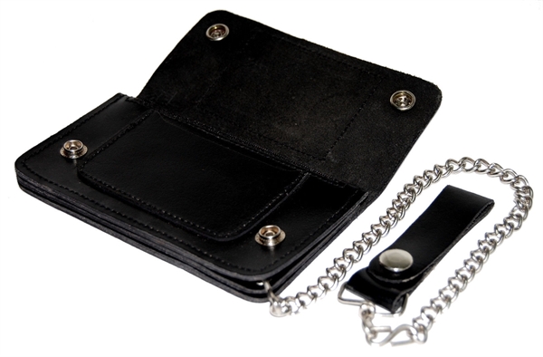 Leather Wallet with Chain
