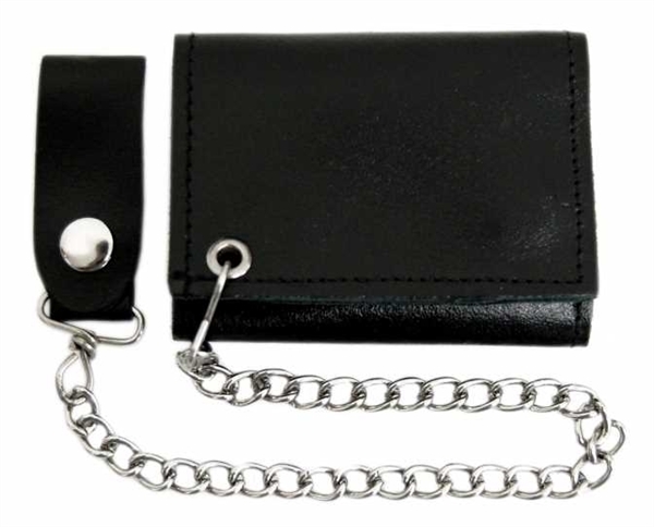 Leather Wallet with Chain