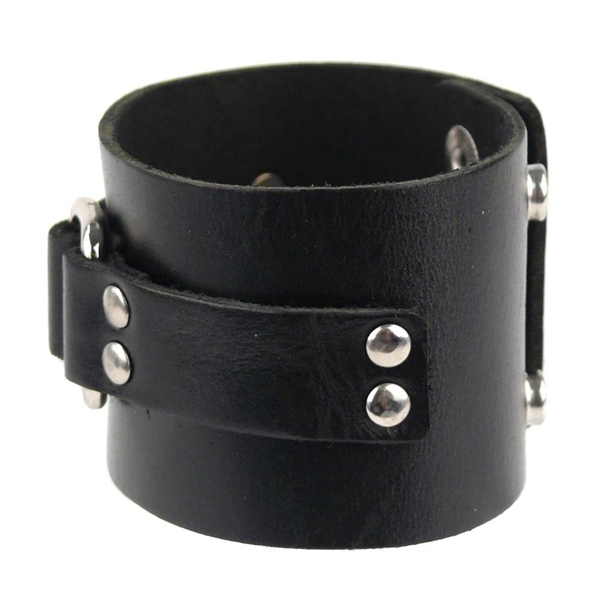 Leather Bracelet with Metal Buckle