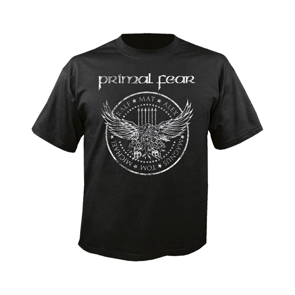 PRIMAL FEAR - Black & white eagle, T-Shirt