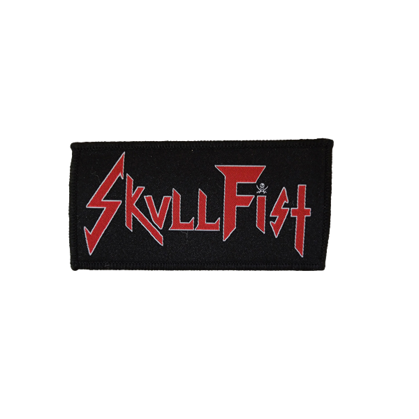 SKULL FIST - Red/White Logo, Patch