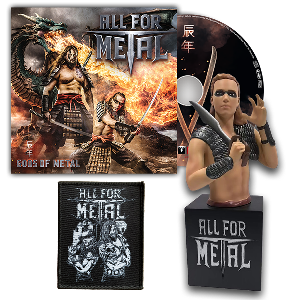 ALL FOR METAL - Gods of Metal, CD + Statue Antonio + Patch Bundle