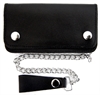 Leather Wallet with Belt Chain