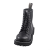 Steel – Full Black, 8-Eyelet Boots