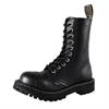 Steel – Full Black, 10-Eyelet Boots