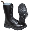 Steel – Full Black, 15-Eyelet Boots