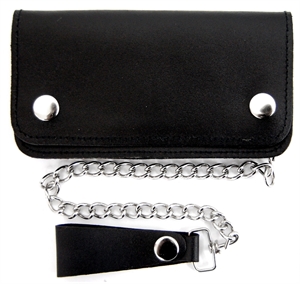 Leather Wallet with Chain