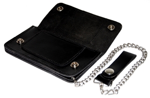 Leather Wallet with Chain