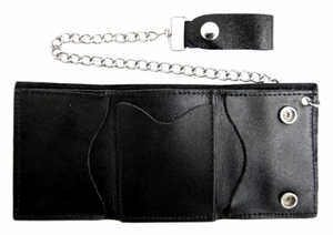 Leather Wallet with Chain
