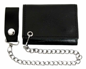 Leather Wallet with Chain