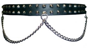 Spiked Stud Belt with Chain
