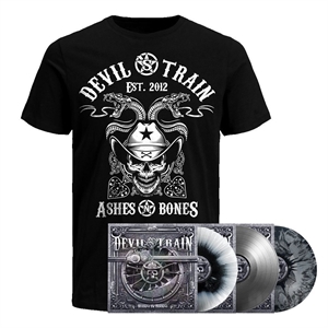 Devil`s Train - Ashes & Bones, Vinyl Bundle LP 1: Solid Silver LP 2: Grey/Black Marbled LP 3: White/Black Splatter Devil`s Train - Ashes & Bones, Vinyl Bundle LP 1: Solid Silver LP 2: Grey/Black Marbled LP 3: White/Black Splatter